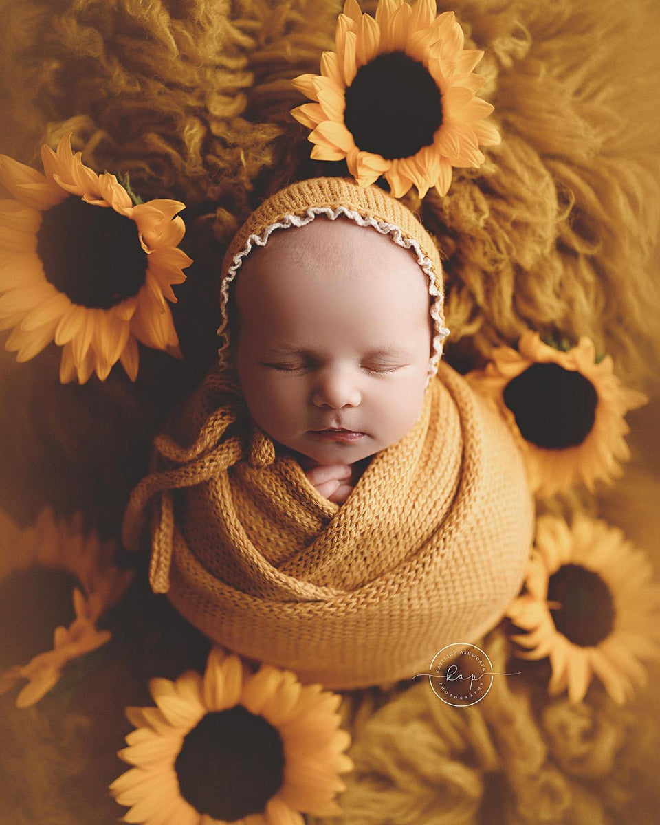 Newborn store sunflower bonnet